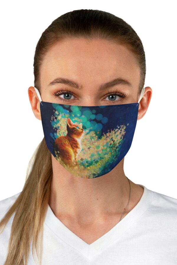 Cute Bokeh Kitten Fabric Face Mask