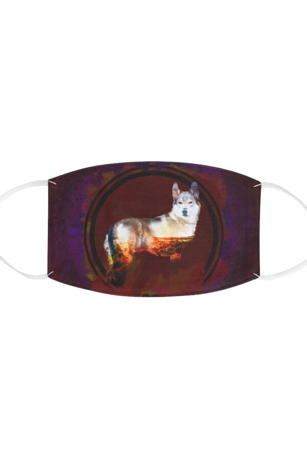 Wolf Pose Fabric Face Mask