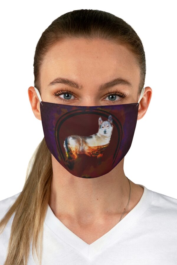 Wolf Pose Fabric Face Mask