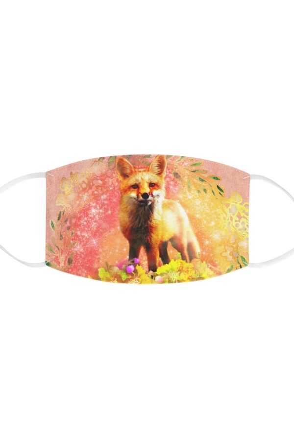 Golden Floral Foxy Fabric Face Mask