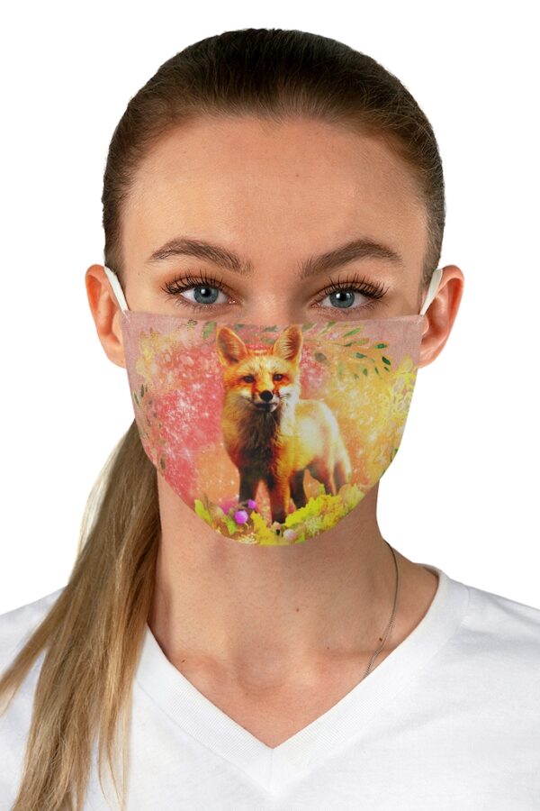 Golden Floral Foxy Fabric Face Mask