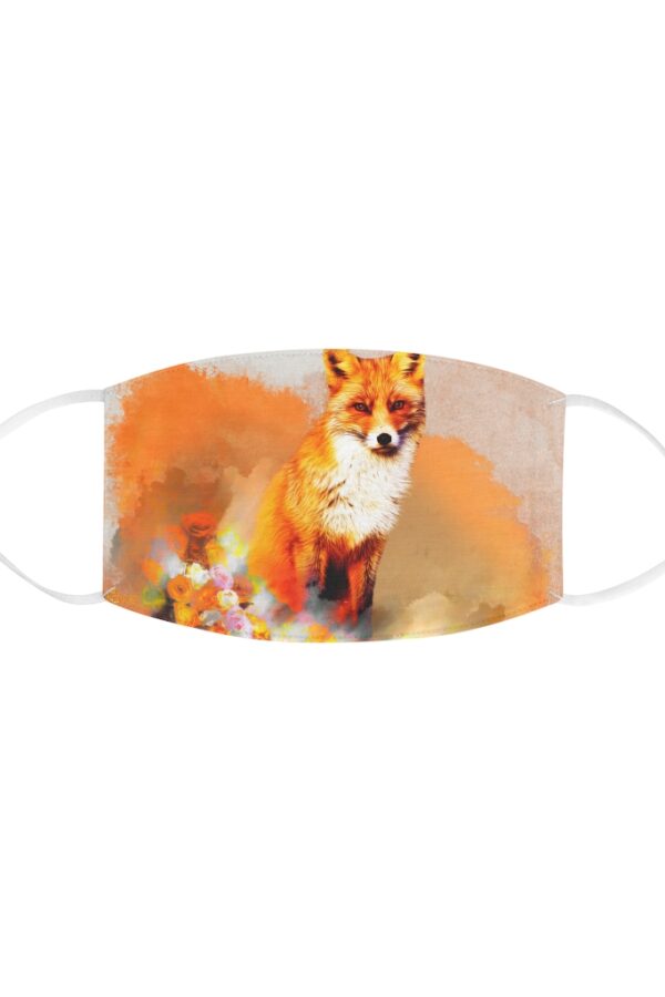 Red Fox and Roses Fabric Face Mask