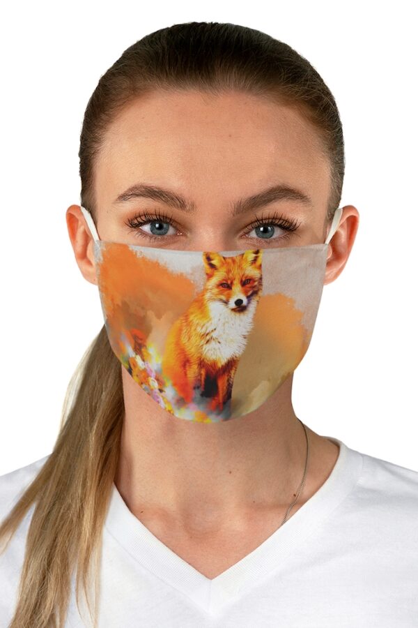 Red Fox and Roses Fabric Face Mask