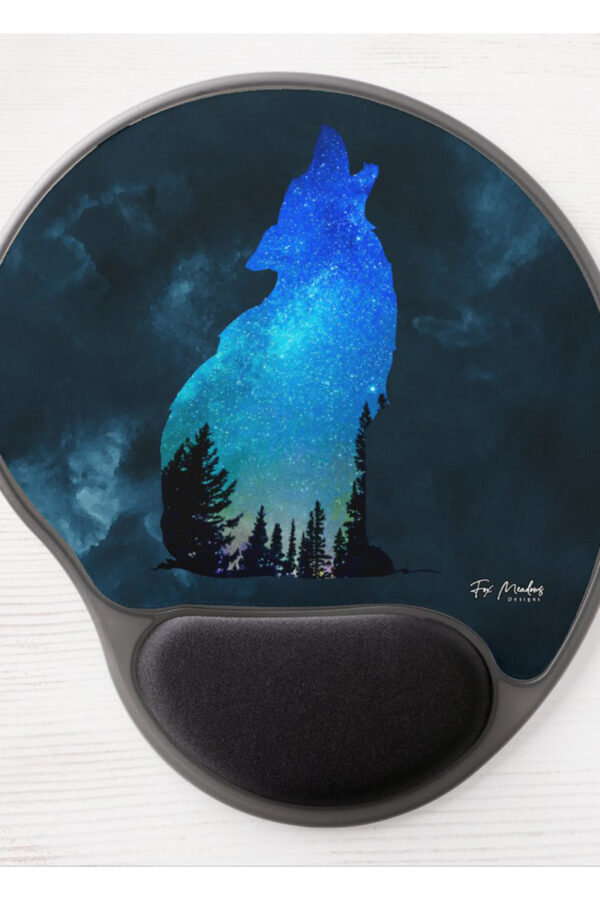 Night-Sky Wolf Gel Mousepad