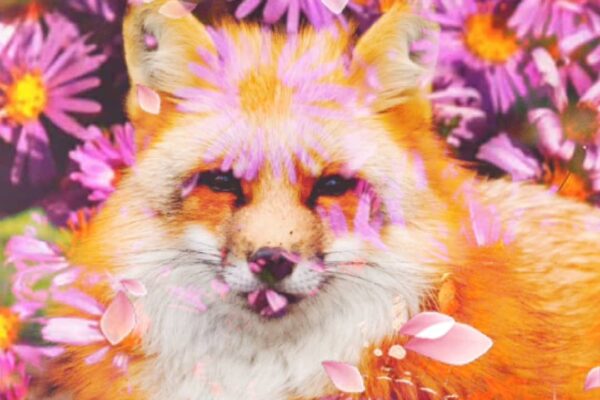 Free Phone Live Wallpaper: Pink Flower Fox